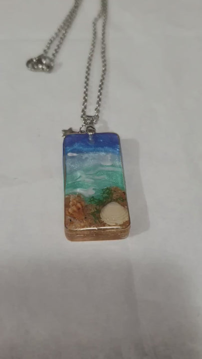 א.1 שרשרת אפוקסי ים יפיפיה בעבודת יד יחודית